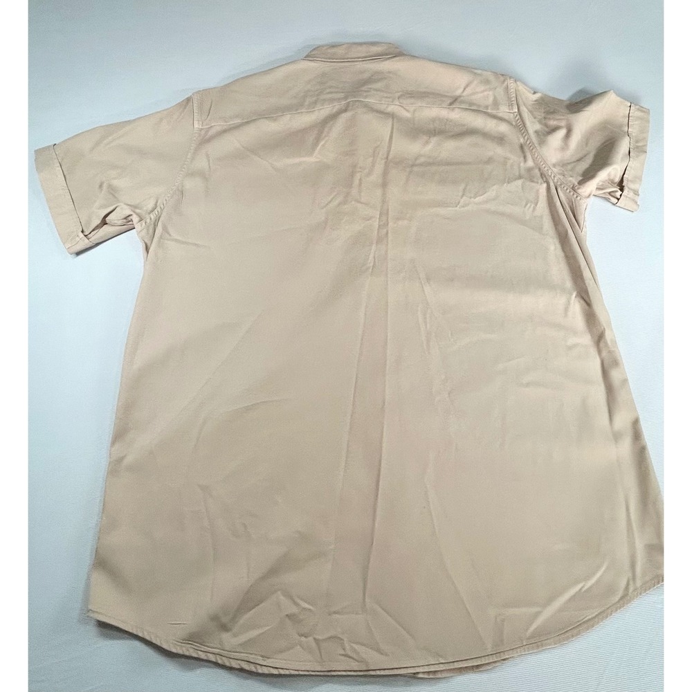 Vintage Polo Ralph Lauren Mens Large Khaki Tan Safari Military Epaulette Shirt - Picture 3 of 6